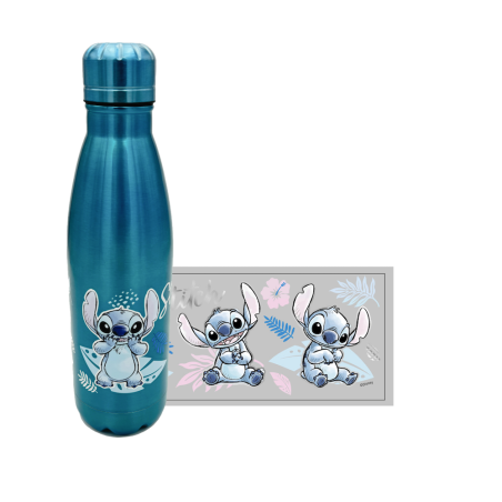STITCH -Watercolor Bleu Métallisé -Bouteille en Acier Inoxydable 780ml 