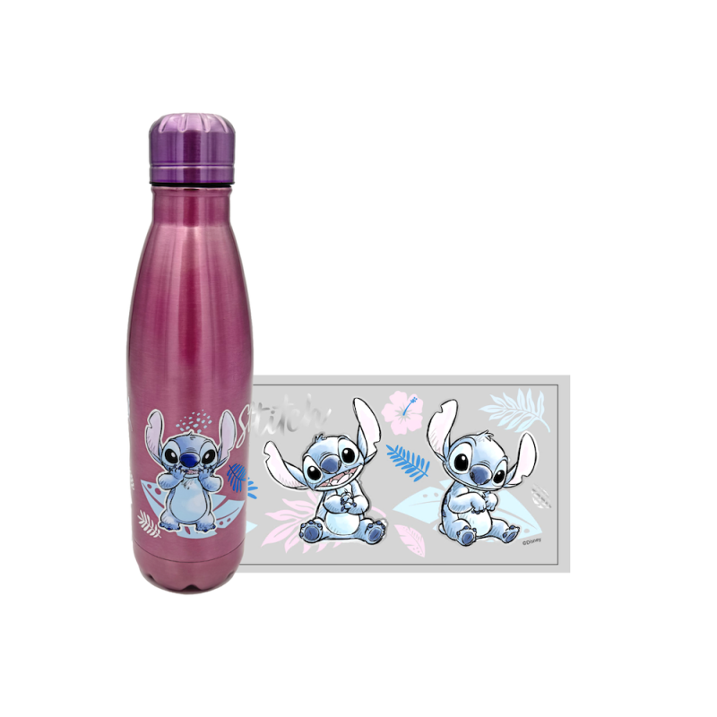 STITCH -Watercolor Rose Métallisé -Bouteille en Acier Inoxydable 780ml 