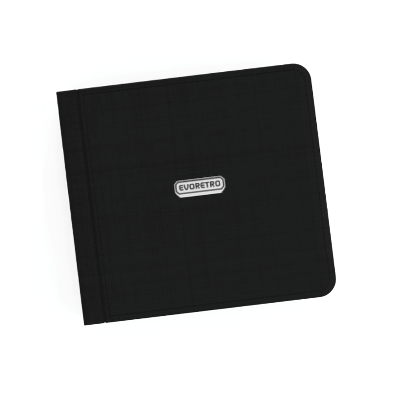 EVORETRO - Regular card binder with zipper 4x3 - Black 