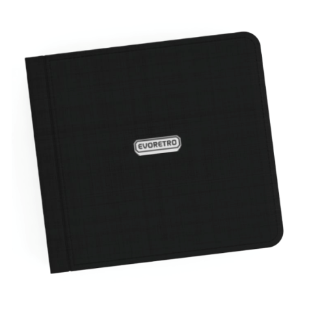 EVORETRO - Regular card binder with zipper 4x3 - Black 