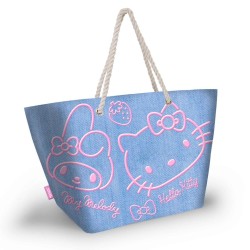 HELLO KITTY & MELODY - Denim - Sac de Plage '52x37x17cm' 2