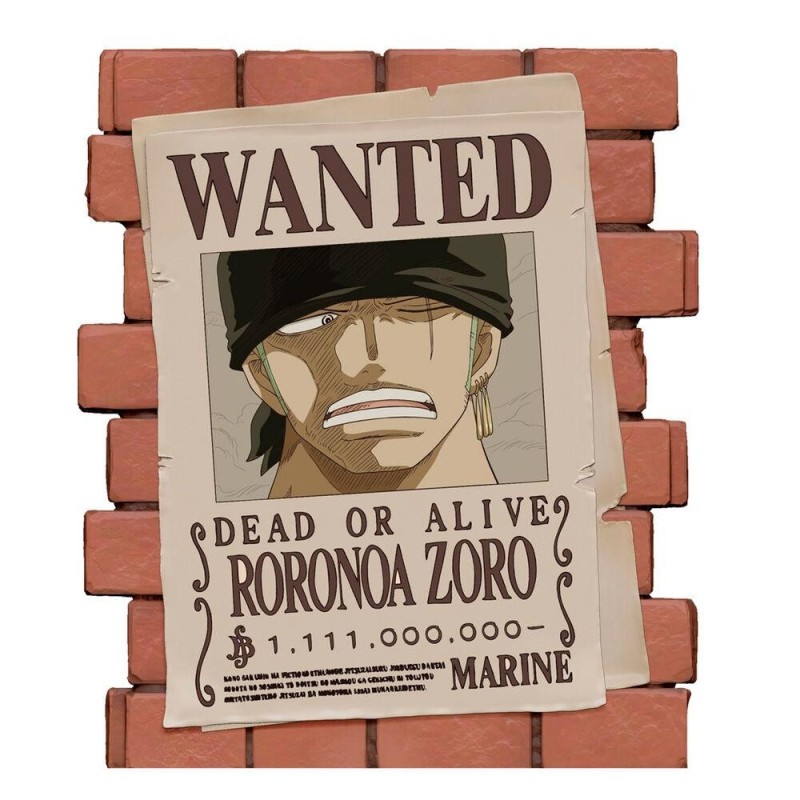 ONE PIECE - Most Wanted Zoro - Tirelire PVC 16cm 