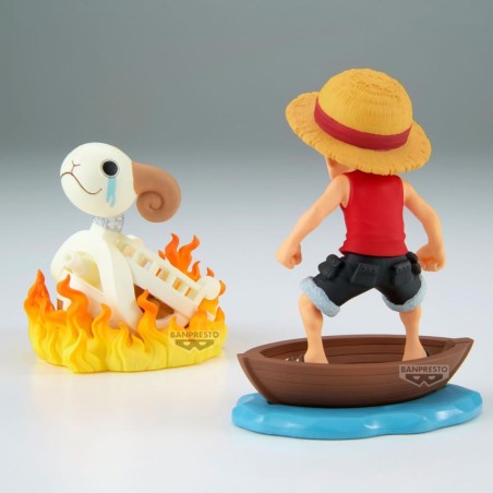 ONE PIECE - Luffy & Going Merry - WCF Log Stories Figurine 8cm 