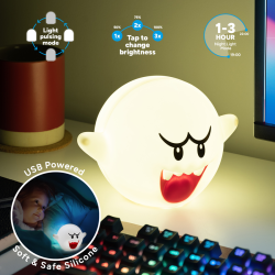 SUPER MARIO - Boo - Lampe en Silicone Rechargeable 15cm 2