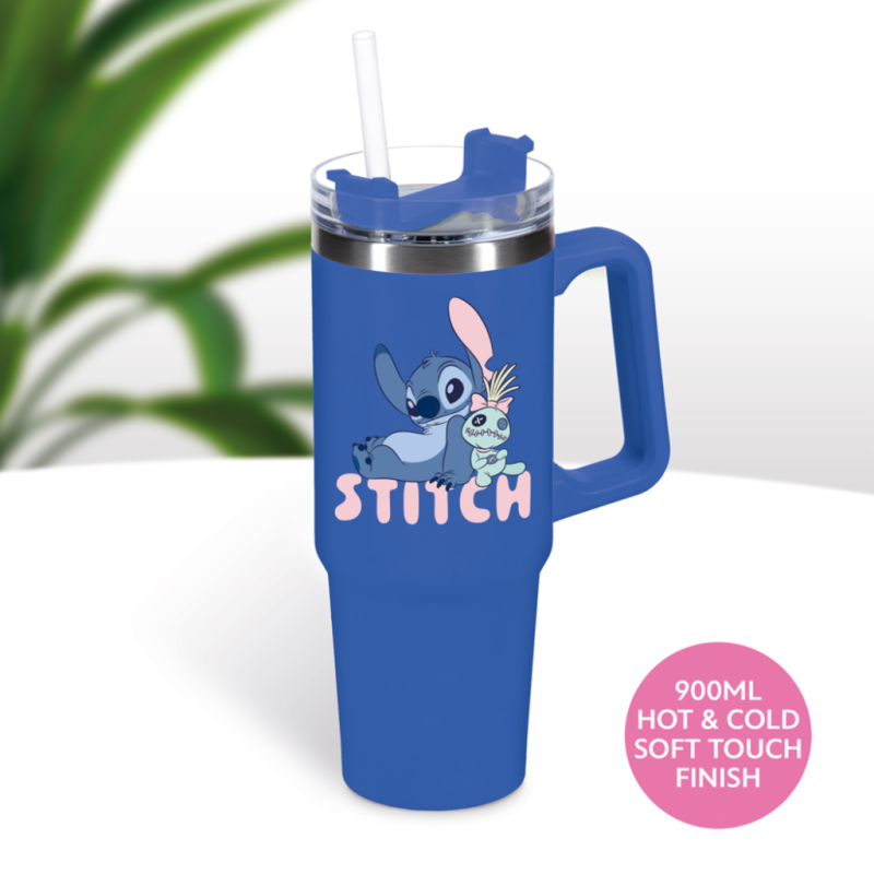 STITCH - Mug de Voyage XL 900ml avec paille 