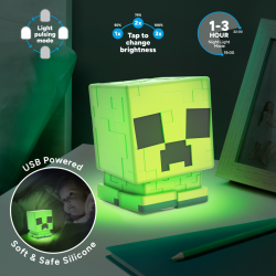MINECRAFT - Creeper - Lampe en Silicone Rechargeable 15cm 2