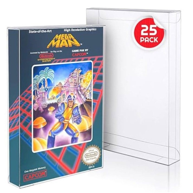 EVORETRO - NES Game box PET Protectors 25 piece 