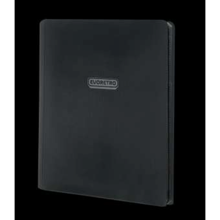 EVORETRO - Regular card binder with zipper 3x3 - Black 