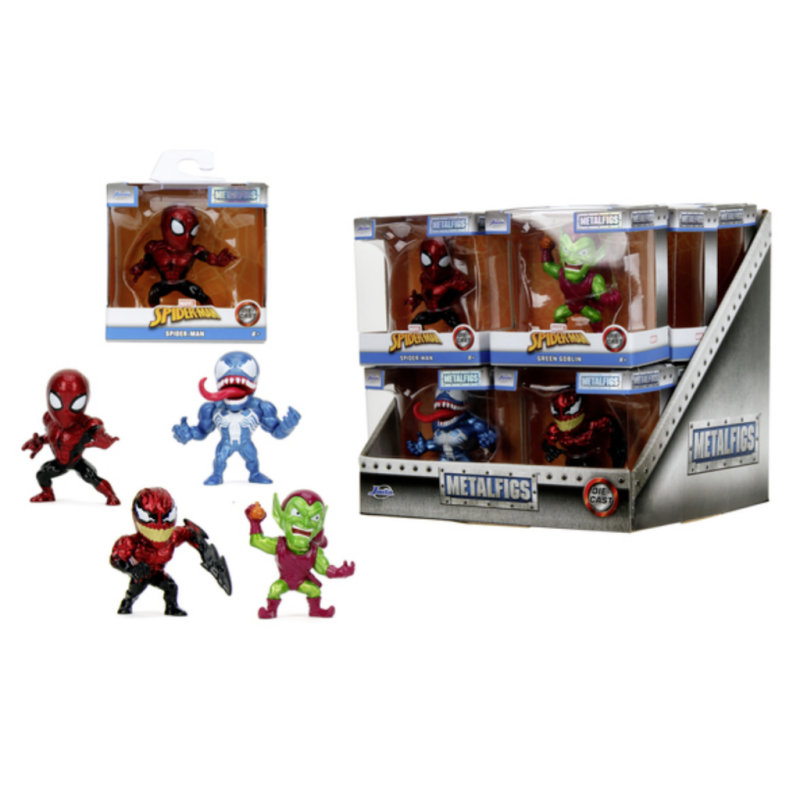SPIDER-MAN - Display de Figurines 6,5cm - 4 Modèles - 12pc - Wave 3 