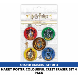HARRY POTTER - Colourful Crest - Eraser Set 2