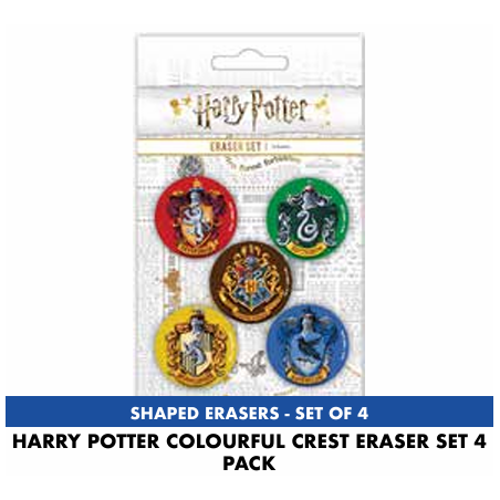 HARRY POTTER - Colourful Crest - Eraser Set 