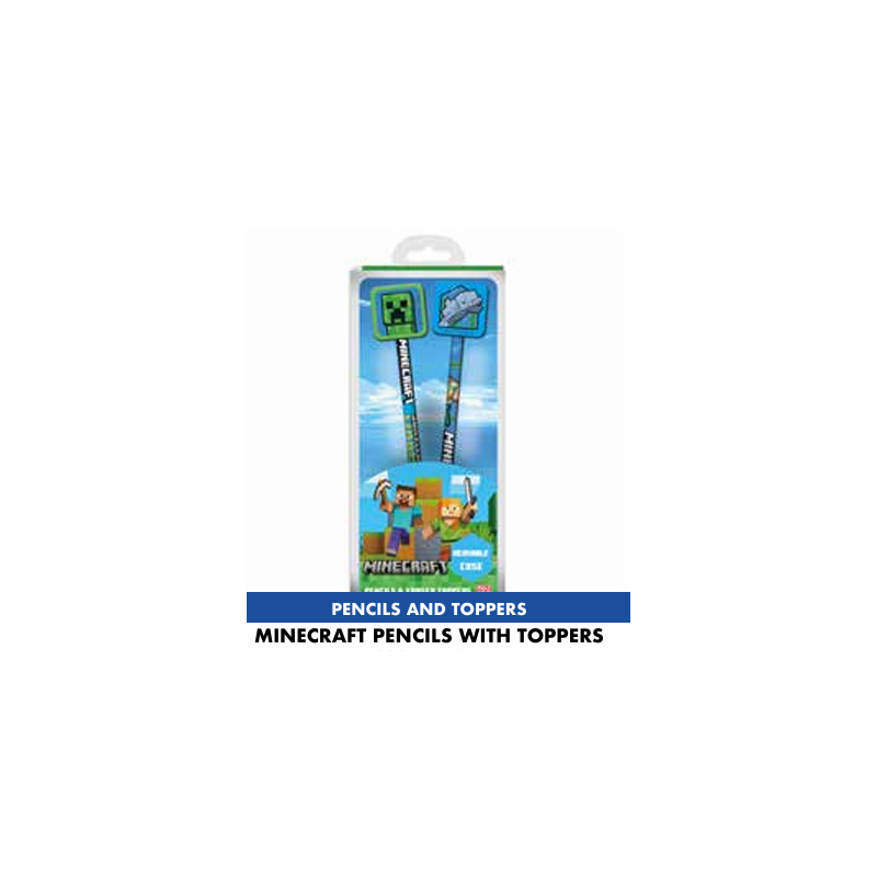 MINECRAFT - Pencil & Topper 2PK 