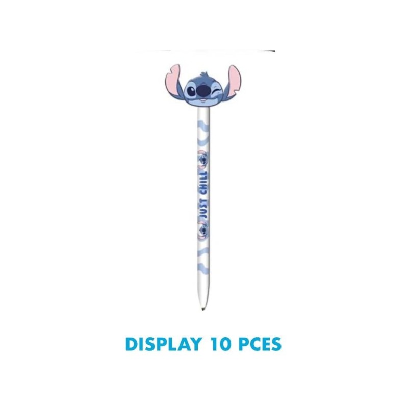 LILO & STITCH - Pencil & Topper Display  (10 Bics) 