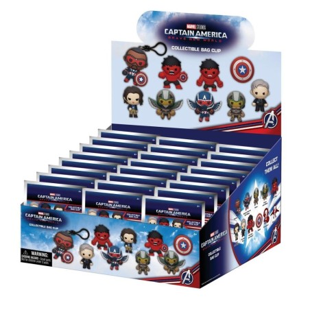 CAPTAIN AMERICA -  Brave New Wolrd - 3D Foam Bag Clip (Display 24 Pcs) 