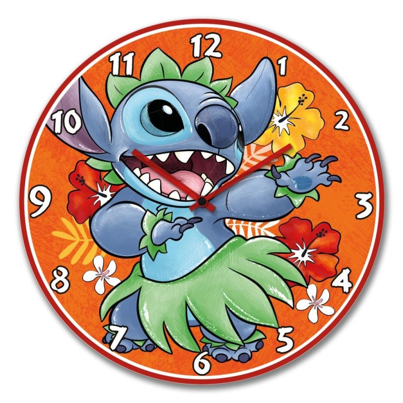 STITCH - Horloge Murale 50cm - Orange 