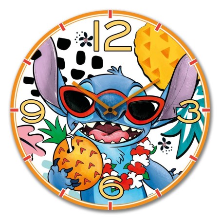 STITCH - Horloge Murale 50cm - Blanc 