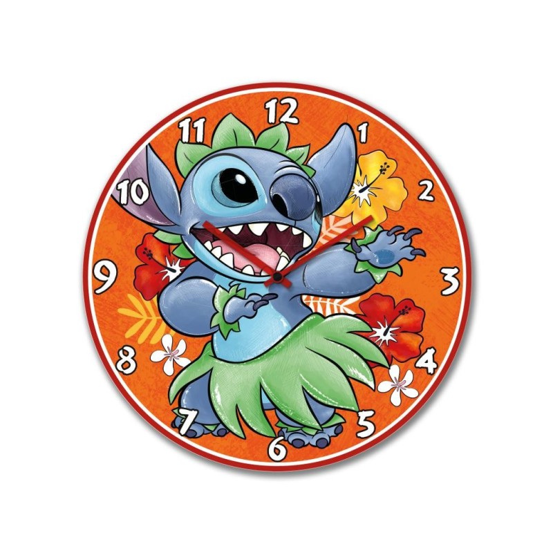 STITCH - Horloge Murale 35cm - Orange 