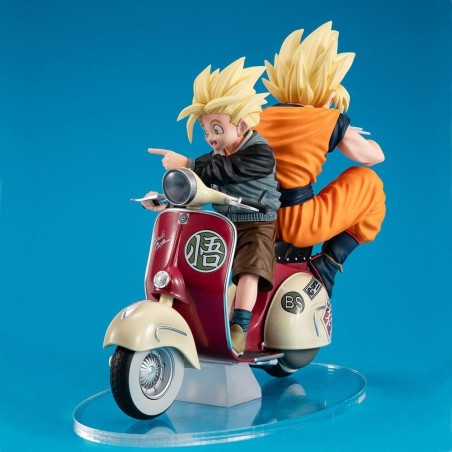 DBZ - Goku & Gohan Motorbike - Statue Desktop Real McCoy diorama 16cm 