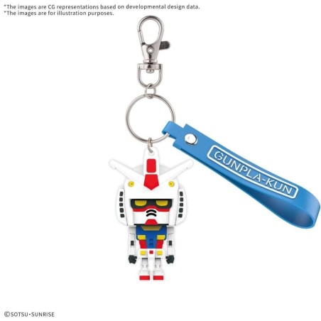 GUNDAM - GUNPLA-KUN - 3D Rubber Mascot Keychain 