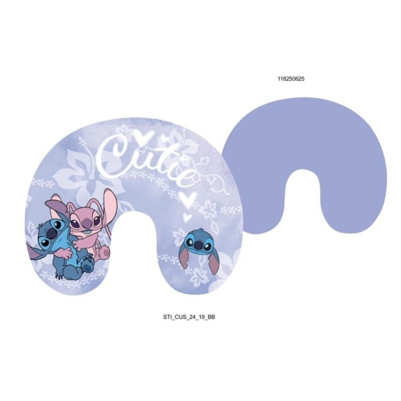 LILO & STITCH - Stitch et Angel "Cutie" - Coussin de voyage 