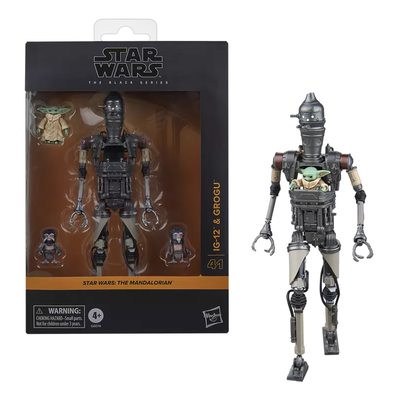 THE MANDALORIAN - IG-12 & Grogu - Figurine Black Series 15cm 