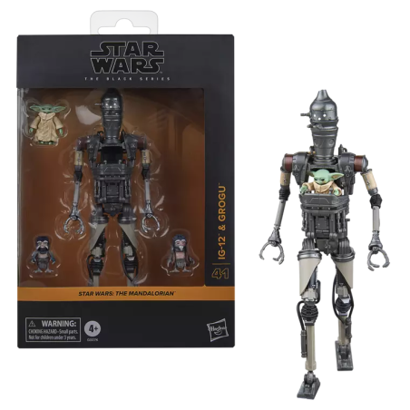 THE MANDALORIAN - IG-12 & Grogu - Figurine Black Series 15cm 