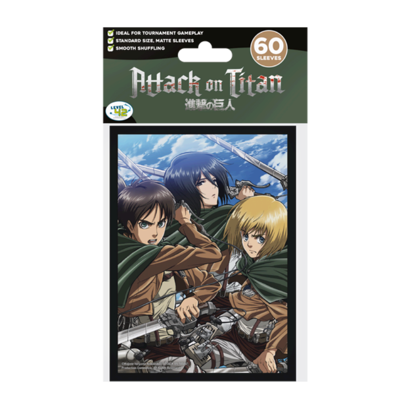 ATTAQUE DES TITANS - Trio - Protège-cartes Taille Japonaise (62x89mm) 