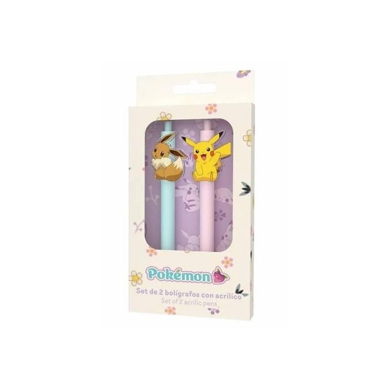 POKEMON - Collection Flower - Set de 2 Stylos à Bille 