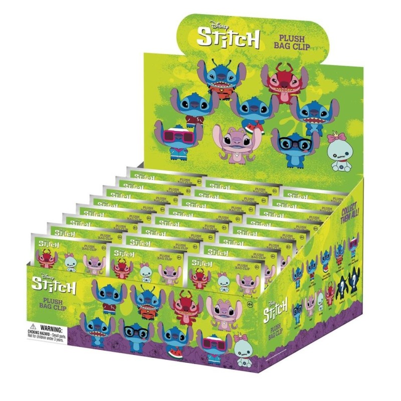 DISNEY - Stitch - Plush Collectible Bag Clip (Display 24 Pcs) 
