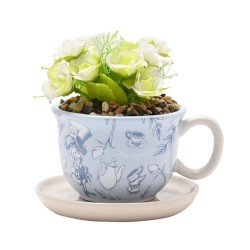 ALICE AUX PAYS DES MERVEILLES - Tasse Décorative + Fausse Plante 2