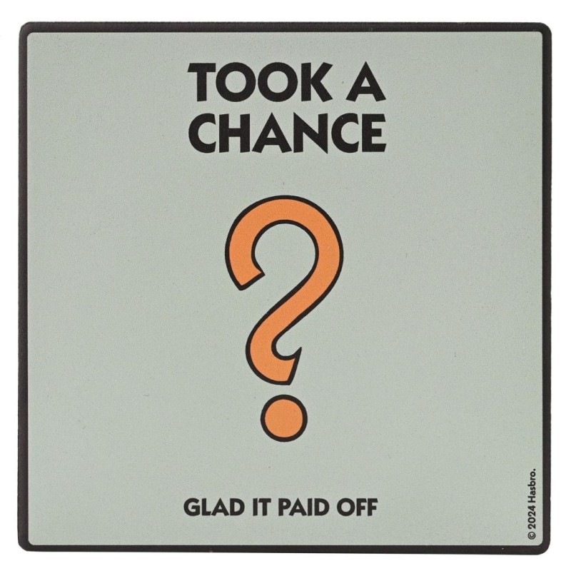 MONOPOLY - Took a Chance - Sous Verre Carré en Céramique 