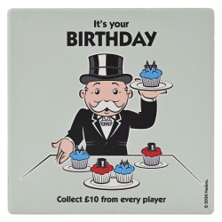 MONOPOLY - It's your Birthday - Sous Verre Carré en Céramique 2