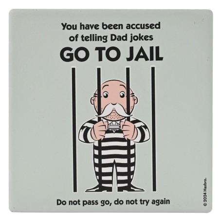 MONOPOLY - Go to Jail - Sous Verre Carré en Céramique 