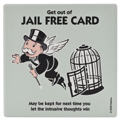 MONOPOLY - Get out of Jail Free - Sous Verre Carré en Céramique 2