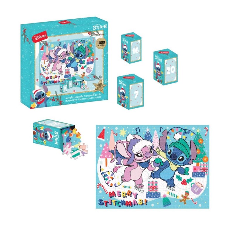 STITCH & ANGEL - Calendrier de l'Avent - Puzzle 1000P '50x70cm' 
