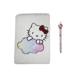 HELLO KITTY - Pack Notebook Fourrure A5 + Stylo-Bille 2
