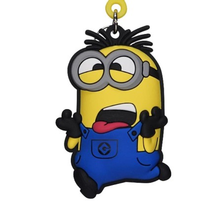 MINIONS - Bob - Porte-clés Sac à dos Soft Touch 