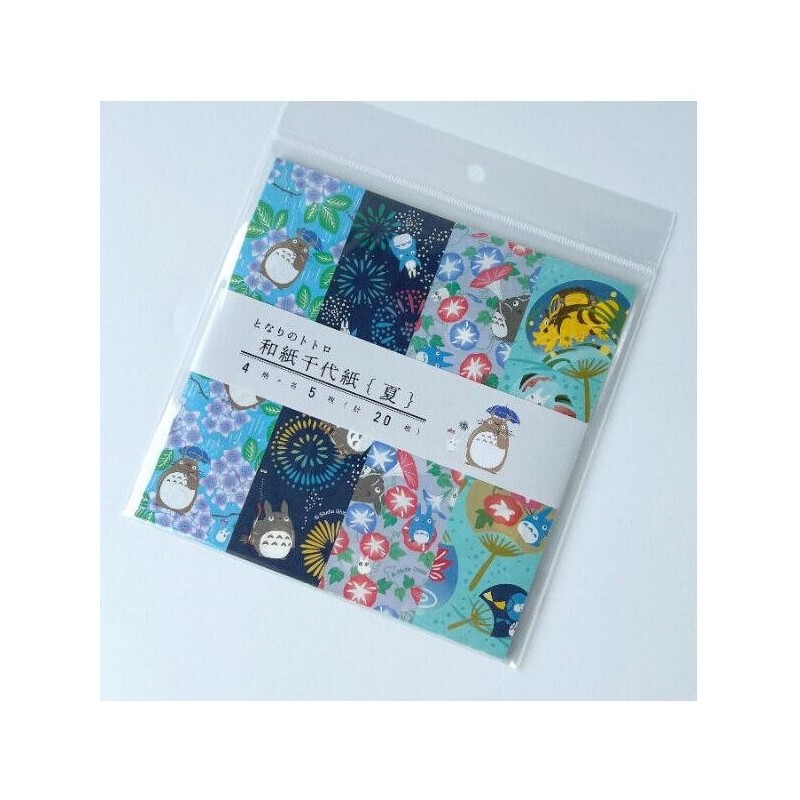 MON VOISIN TOTORO - Eté - Papier Chiyogami 15x15cm 