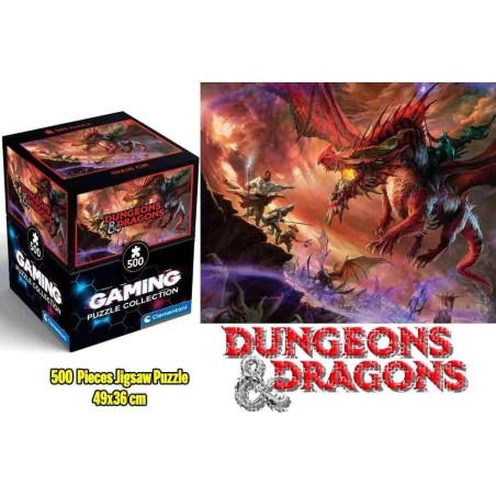 DONJONS & DRAGONS - Kansaldi sur Dragon Rouge - Puzzle Cube 500P 