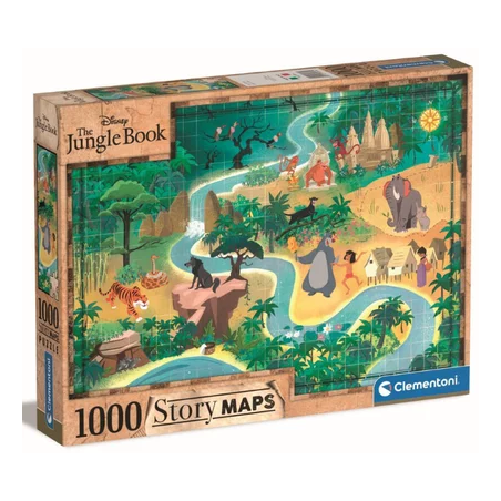 DISNEY - Le Livre de la Jungle - Puzzle Story Maps 1000P 