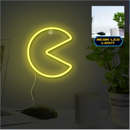 PAC MAN - Pac Man - Lampe Murale Neon LED 