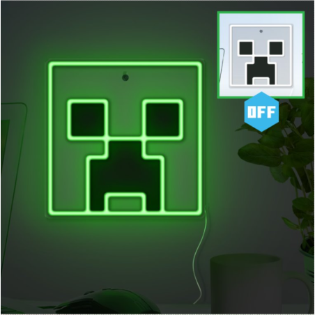 MINECRAFT - Creeper - Lampe Murale Neon LED 