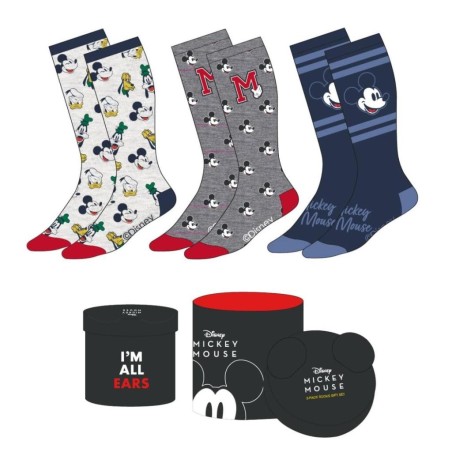 MICKEY - Pack de 3 Paires de Chaussettes (Taille 36-43) 