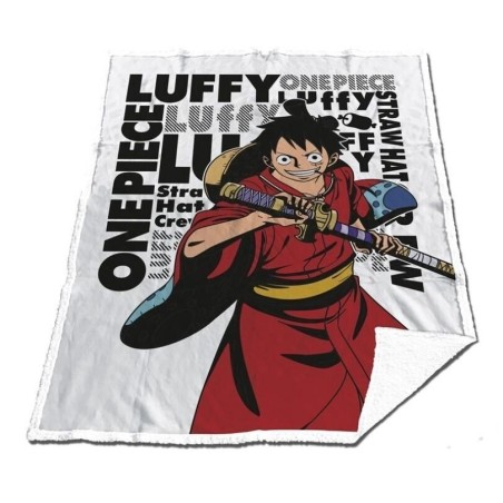 ONE PIECE - Couverture Sherpa 130x170cm - Luffy "Wano" 