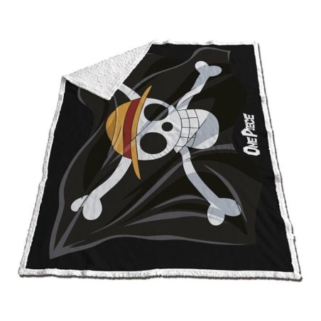 ONE PIECE - Couverture Sherpa 130x170cm - Equipage Chapeau de paille 