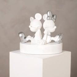 DISNEY - 'White&Silver' - Mickey & Minnie - Tirelire - 19cm 2