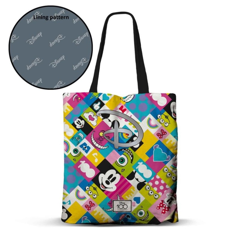 DISNEY 100 Ans - Collage - Tote Bag Premium '40x33x1cm' 