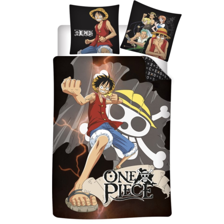 ONE PIECE - Luffy - Parure de lit 140x200cm  - '100% microfibre' 