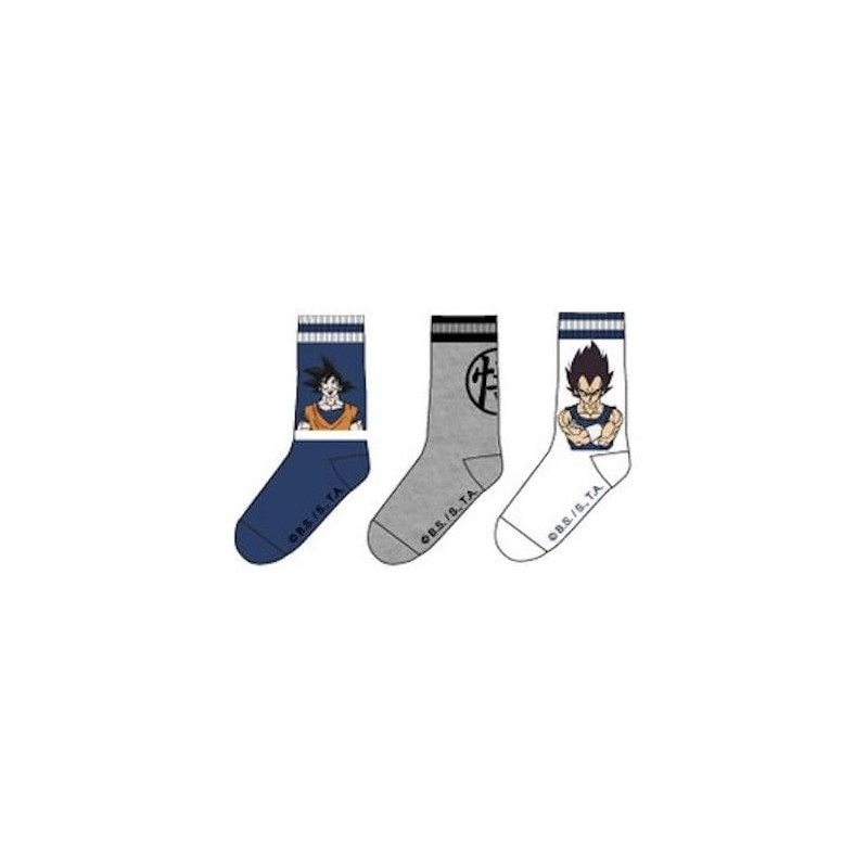DRAGON BALL - Pack de 3 Chausettes Vegeta/Goku (T43/46) 