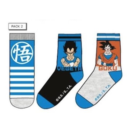 DRAGON BALL - Pack de 3 Chausettes Vegeta/Goku (T31/34) 